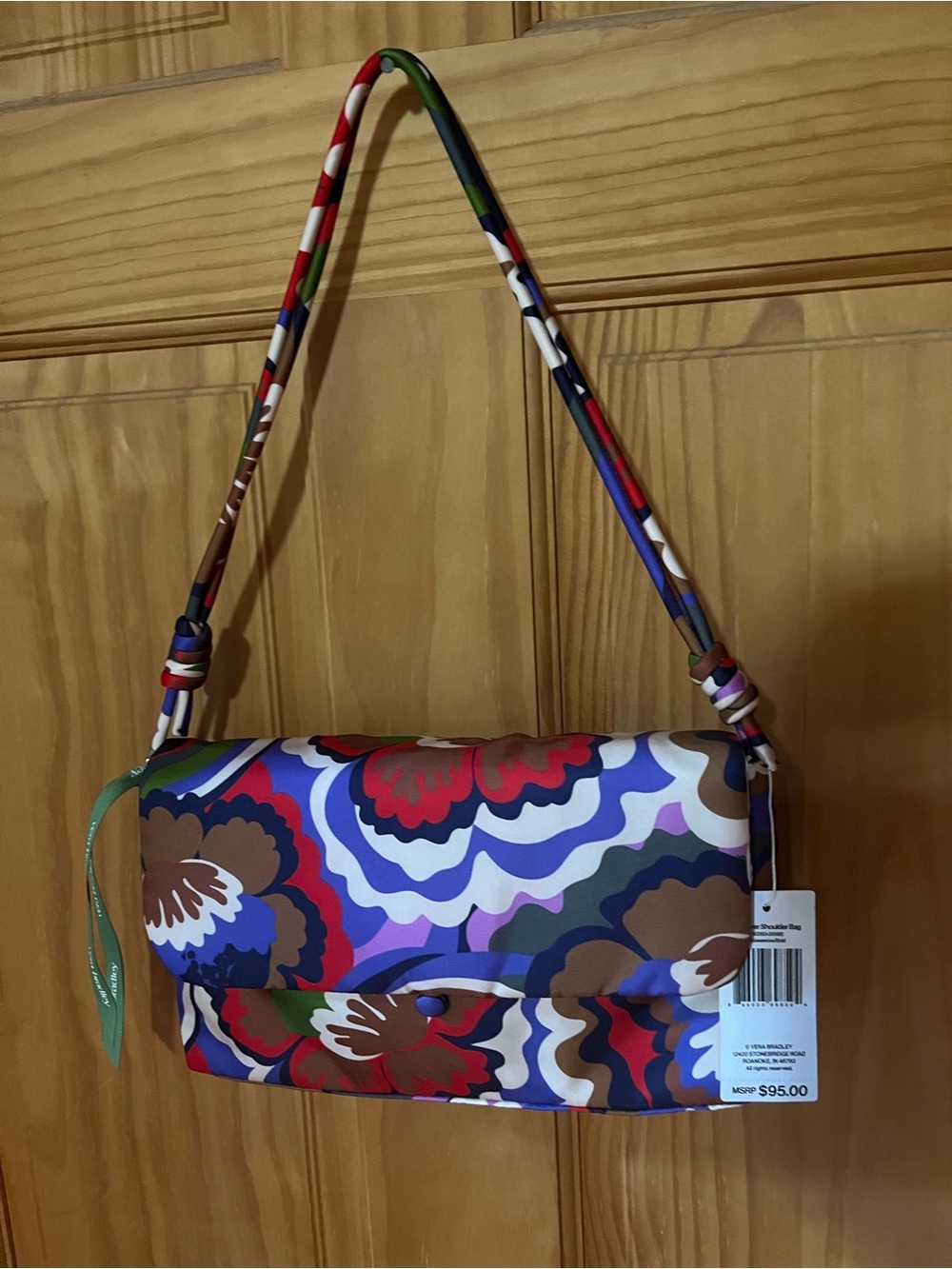 Colorful Floral Print Shoulder Bag - Multi